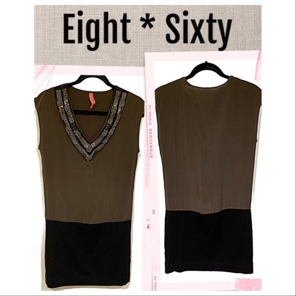 Eight Sixty Dress Rare Sequins Design Sleeveless Dress Stunning Dress Size S - Picture 8 of 10